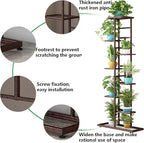 LINZINAR Plant Stand Indoor Outdoor Metal 8 Tier 9 Potted Multiple Flower Pot - Image 6