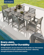 5-Piece Black Outdoor Dining Set - Image 5