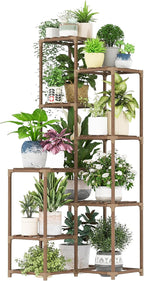 Bamworld Plant Stand Indoor Outdoor Corner Plant Shelf 54.7" Tall Plant Table - Image 8