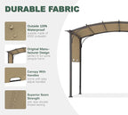 85''x 208'' Universal Doubleton Steel Pergola Replacement Cover - Image 3