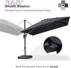 PURPLE LEAF 10 Feet Patio Umbrella Outdoor Cantilever Square Umbrella Aluminum - Image 8