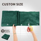 LOVE STORY Custom Size 3'x12' Dark Green Balcony Privacy Screen, UV Block - Image 2