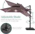 Best Choice Products 10x10ft Cantilever Patio Umbrella w/Base Included - Image 4