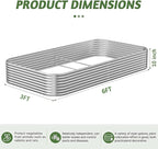 3 Pack 6x3FT Corrugated Galvanized Steel Raised Garden Bed Outdoor, Metal Above - Image 2