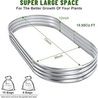 Land Guard Galvanized Raised Garden Bed Kit, 6×3×1ft Raised Garden Boxes Outdoor - Image 3