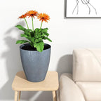 QCQHDU 10 inch Tall Planters for Indoor & Outdoor Plants, 2 Pack Sturdy - Image 3