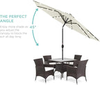Best Choice Products 10ft Solar Polyester LED Lighted Patio Umbrella w/Tilt - Image 2
