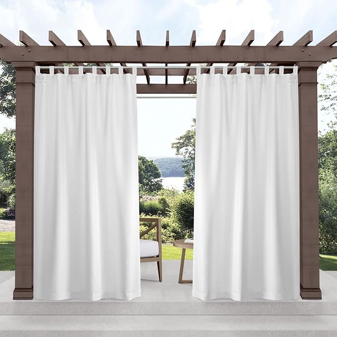 Exclusive Home Cabana Solid Indoor/Outdoor Light Filtering Hook-and-Loop Tab by Exclusive+Home