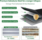 Galvalume Raised Garden Bed 8x4x1.95FT–3X Rust Resistant Aluminum-Zinc Steel - Image 2