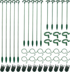 70PCS Plant Supports Stakes, 20 Garden Orchid Sticks Extended, 20 Orchid Clips by Saihisday