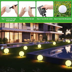 Solar Lights Outdoor Waterproof Decorations, 5 Pack Solar Globe Lights - Image 6