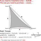 SUNNY GUARD Custom Size 6'x6'x8.5' Turquoise Blue Sun Shade Sail Right Triangle - Image 2