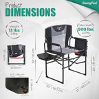 SUNNYFEEL Oversized Camping Directors Chair 500 LBS Heavy Duty, Portable - Image 2