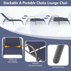 Giantex Patio Lounge Chair, Outdoor Chaise Lounge - Image 4