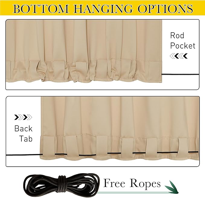 NICETOWN 2 Panels Outdoor Curtains - Image 4