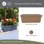 The HC Companies 18 Inch Venetian Window Planter Box - Image 2