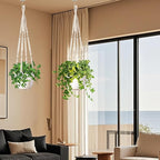 Macrame Plant Hanger Indoor Set of 2 - Image 9