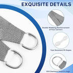 12'x12' Sun Shade Sail, UV Protection Outdoor Shade, Curved Tear Resistant - Image 3