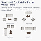 East Oak 5-Piece Patio Furniture Set | Life Chatter 5-Seat Outdoor Furniture | - Image 5