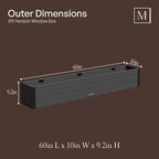 Mayne Vista 5ft Modern Window Box Planter - Image 2
