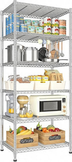 Xcity Storage Shelves, 6 Tier Heavy Duty Metal Shelving Unit, 2400 LBS Capacity by Unknown