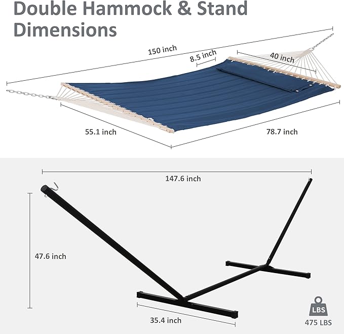 SUNCREAT Extra Large Hammocks for Outside, Heavy Duty Hammocks - Image 6