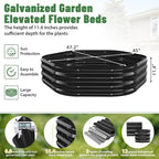 Hexagon Raised Garden Bed, 48 Inch Diagonal & 12 Inch Tall, Galvanized Steel - Image 3