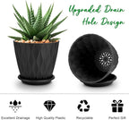 4 inch Plant Pots, 5 Pack Flower Pots Outdoor Indoor, Planters - Image 3