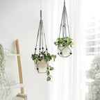 Mkono Macrame Plant Hanger Indoor Hanging Planter Basket - Image 2