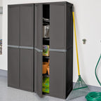 Sterilite 2-Pack 4 Shelf Cabinet, Lockable Utility Storage w/Adjustable Shelves - Image 2