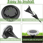 INCX 4.6 inch Solar Lights Outdoor Waterproof, 16 Pack Solor Ground Light - Image 5
