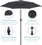Best Choice Products 7.5ft Heavy-Duty Round Outdoor Market Table Patio Umbrella - Image 5