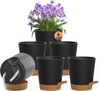 Self Watering Pots, 4 inch Flower Pots by Unknown