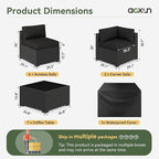 Aoxun 7 Piece Patio Furniture Set, Wicker Rattan Patio Sectional Sofa, Outdoor - Image 2