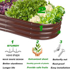 Raised Garden Bed Galvanized Planter Box Outdoor, Rot-Resistant Metal Garden - Image 4