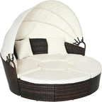 Outsunny 4-Piece Round Convertible Daybed by Outsunny