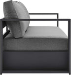 Modway Tahoe Aluminum Outdoor Patio Sofa in Gray Charcoal - Image 5