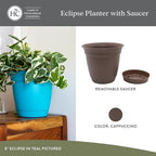 The HC Companies 12 Inch Eclipse Round Planter Pots - Image 2