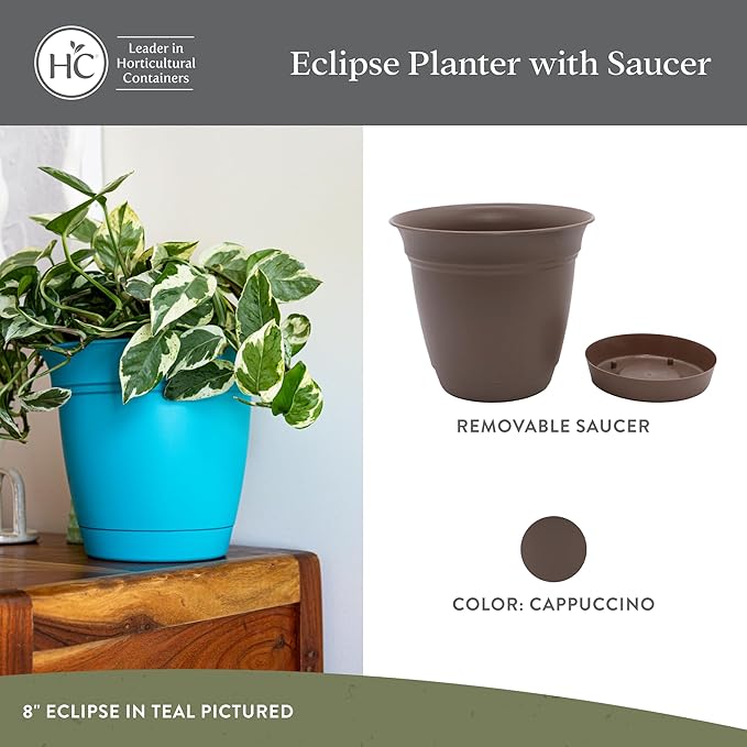 The HC Companies 12 Inch Eclipse Round Planter Pots - Image 2