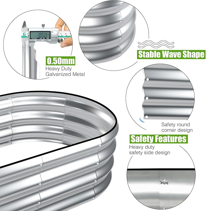SnugNiture Galvanized Raised Garden Bed Outdoor - Image 2