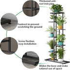 LINZINAR Plant Stand Metal 7 Tier 8 Potted Multiple Flower Pot Holder Shelf - Image 6