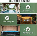 AOXUN Outdoor Gazebo for Patio 8x8 Metal Frame Canopy - Image 7