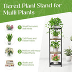 iDavosic.ly 4 Tier Corner Plant Stand Indoor, 45 Inch Tall Vertical Metal - Image 5