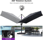 PURPLE LEAF 9.8' X 9.8' Tilting Patio Umbrella - Image 7