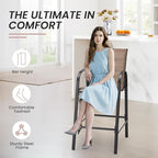 HOMREST Outdoor Bar Height Stools Set of 6, Stackable Patio Chairs - Image 4