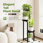 Bamworld Tall Plant Stand Indoor Outdoor, Corner Metal Flower Pot Stands - Image 2