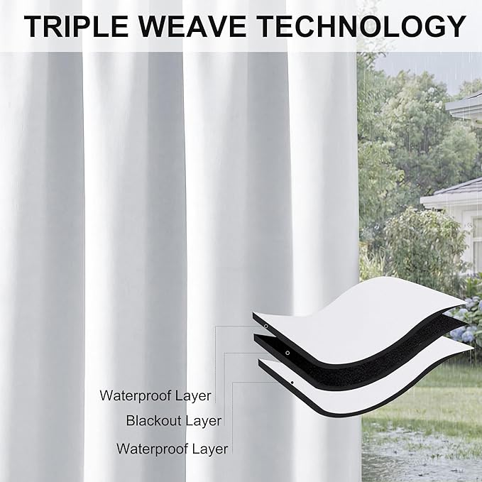 RYB HOME Extra Wide Outdoor Curtains - Image 6