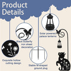 Solar Cat Lantern Garden Stakes - Image 4