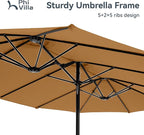 PHI VILLA 15ft Large Patio Umbrellas - Image 7