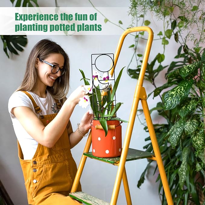 Plant Trellis for Climbing Plants Indoor, 15.94Inch Small Garden Metal - Image 6